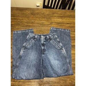 Vintage Levi's Kids Carpenter‎ Jeans Size 14 Blue Denim Utility Style Pockets
